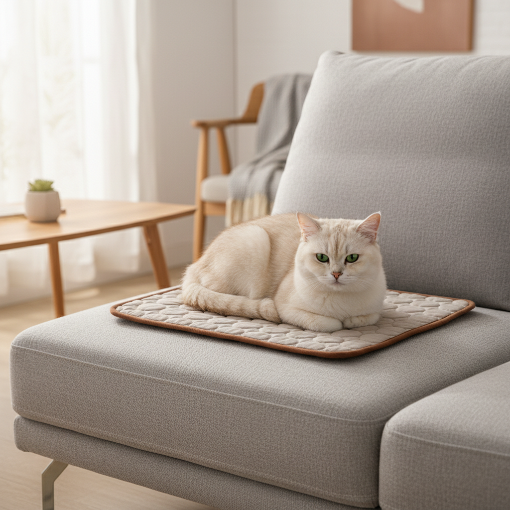 Cat on real mat